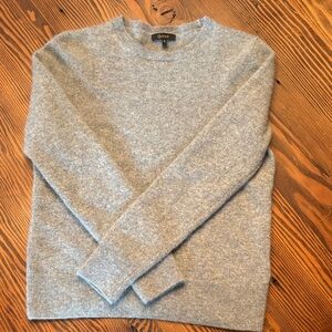 Quince Heather Gray 100% Cashmere Crewneck Sweater